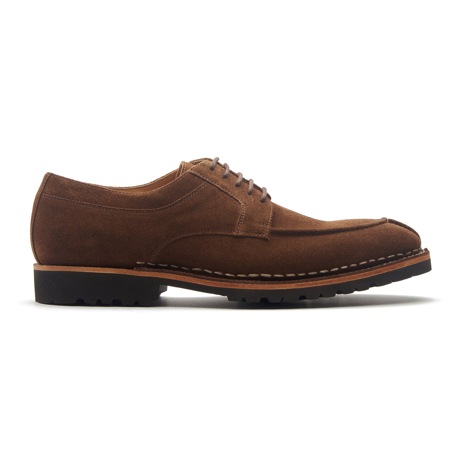 Aurora Split Toe Derby Snuff Repello Suede Norwegian Construction Hand Welted New Age