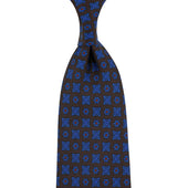 Ancient Madder Silk Tie - Espresso - Hand-Rolled