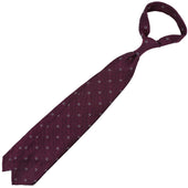 Floral Fina Grenadine Silk Tie Mottled Hand Rolled