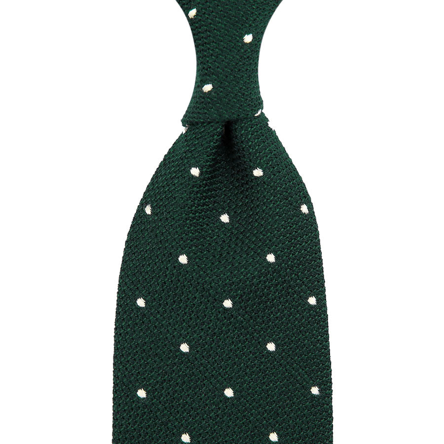 Dotted Wool Silk Grenadine Tie Hand Rolled