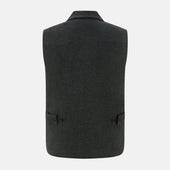 Melange Collared Single Breasted Waistcoat