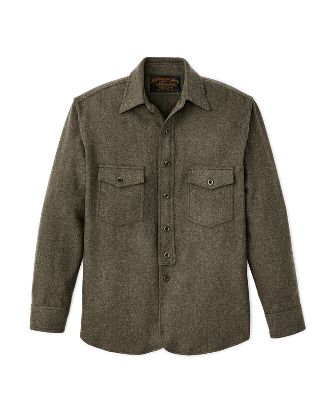 1922 Archive Wool Shirt - Dark Olive