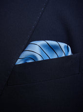 Pinstriped Pocket Square Silk