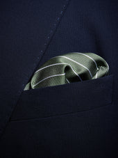 Pinstriped Pocket Square Silk
