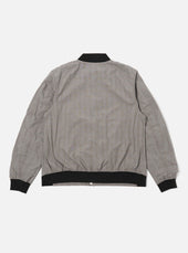 Grey Brown Wales Glen Check Ns Bomber Jacket
