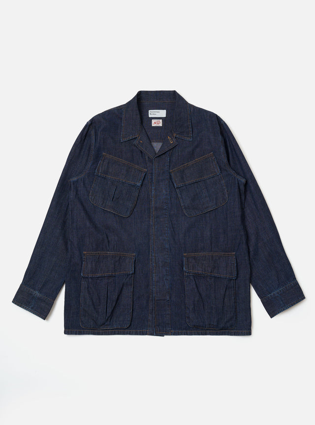 Indigo Kaihara LT WT Denim Jungle Jacket