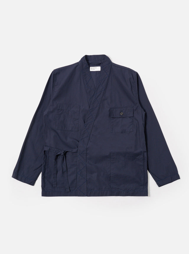Navy Peached Poplin Osaka Work Jacket