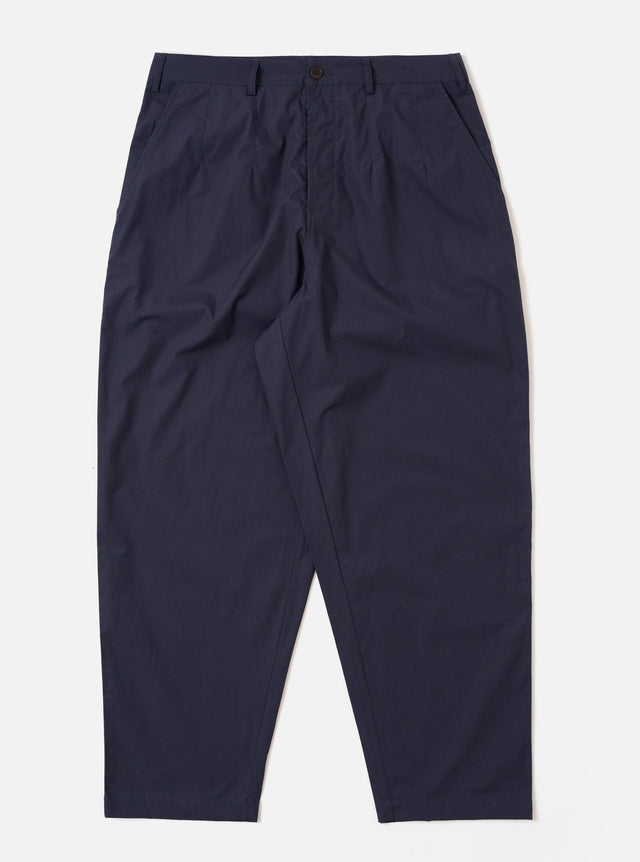 Navy Peached Poplin Dutch Pant