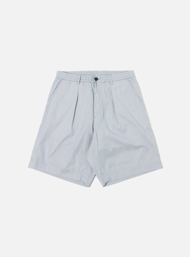 Navy Kennedy Stripe Pleated Track Short