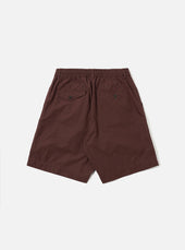 Peached Poplin Pleated Track Short
