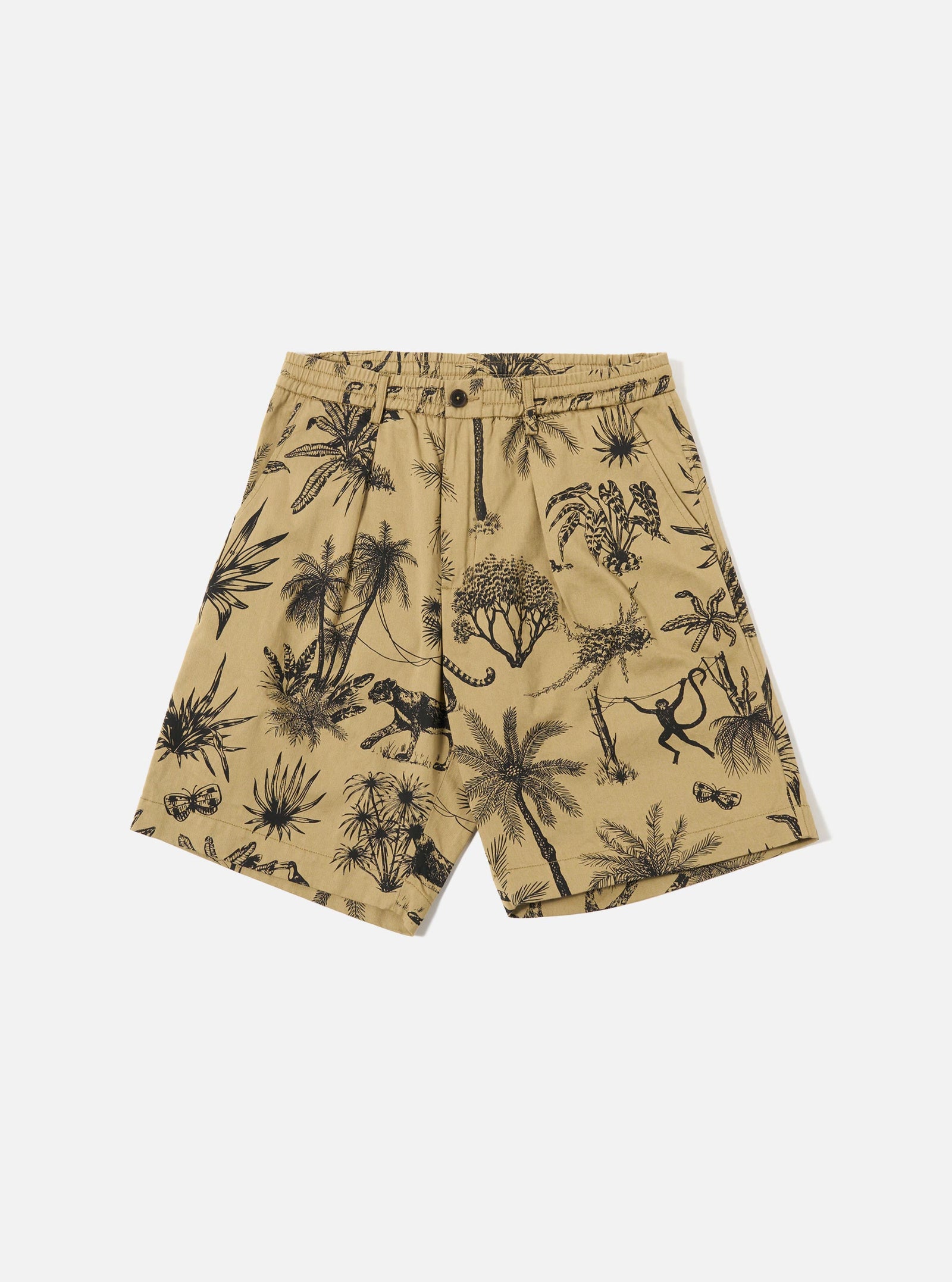Jungle Toile Twill Pleated Track Short