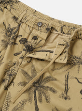 Jungle Toile Twill Pleated Track Short