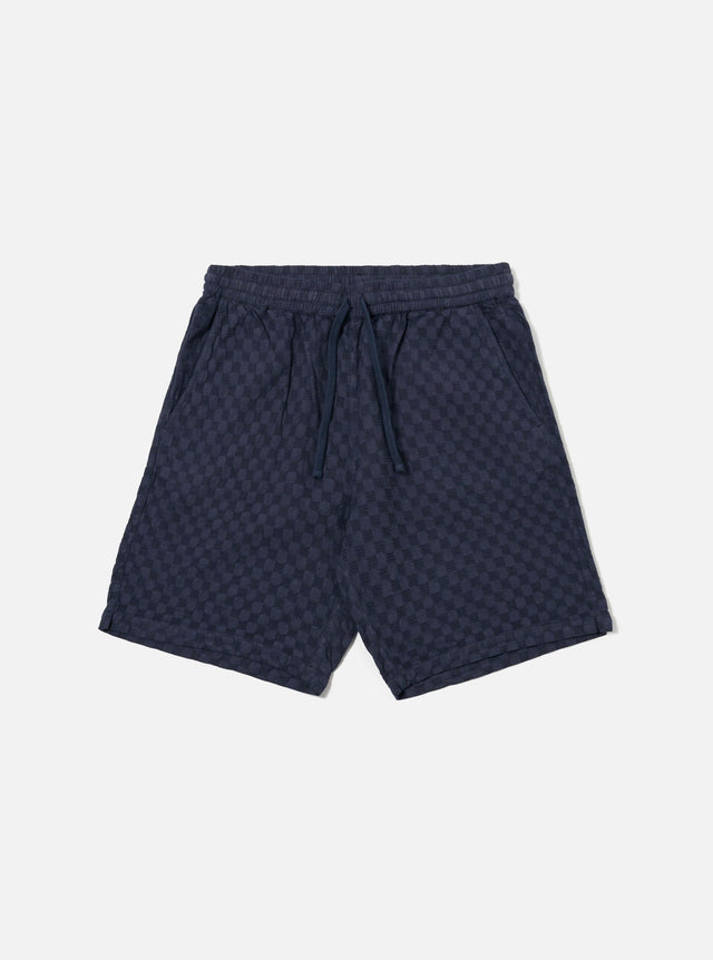 Navy Dot Waffle Simple Short