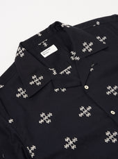 Embroidered Diamond Camp Shirt