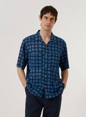 Block Print Circles Camper Shirt