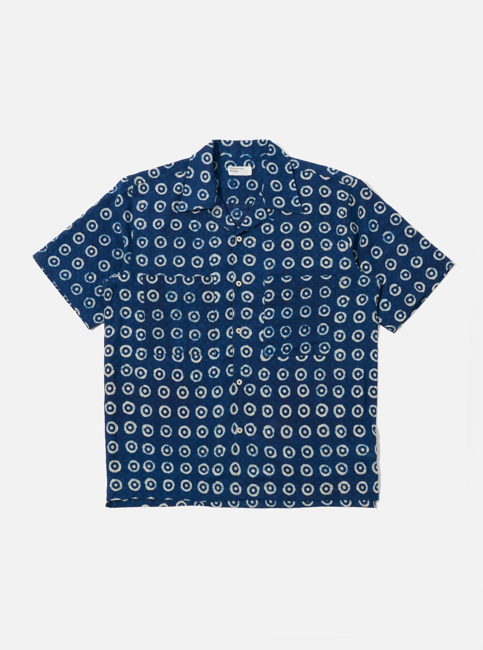 Block Print Circles Camper Shirt