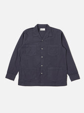 Navy Poplin Dwight Overshirt