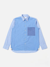 Sky/Blue Fil A Fil Mixed Square Pocket Shirt