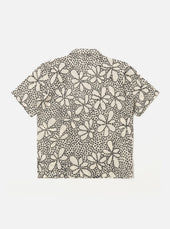 Black Kantha Flower Road Shirt