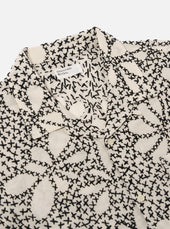Black Kantha Flower Road Shirt