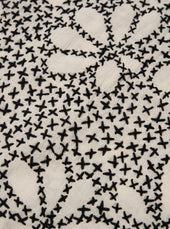 Black Kantha Flower Road Shirt