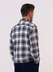 Texture Plaid Zip Shirt