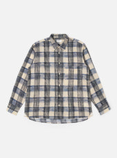 Navy Window Panes Square Pocket Shirt