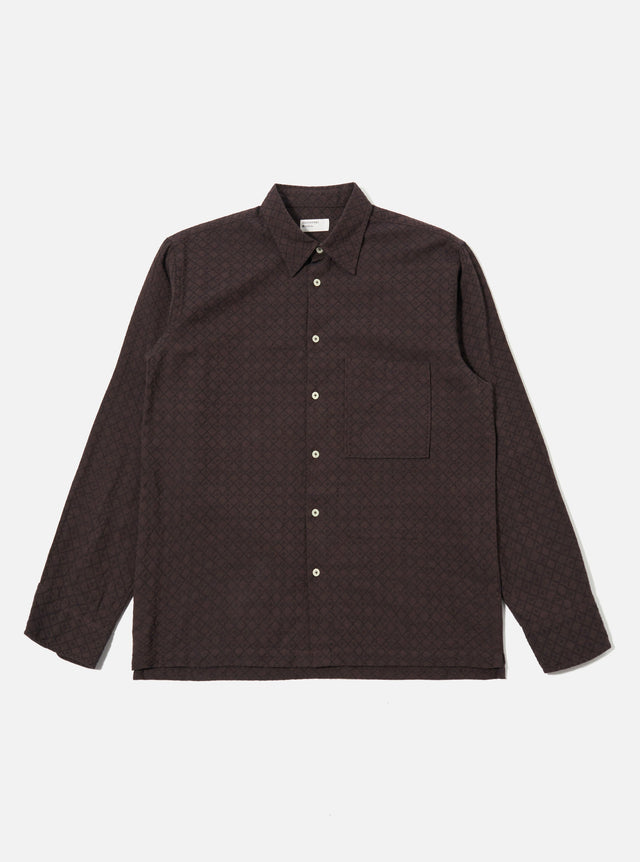 Brown Diamond Dobby Lucky Shirt