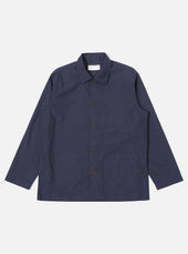 Navy Peached Poplin Bakers Overshirt