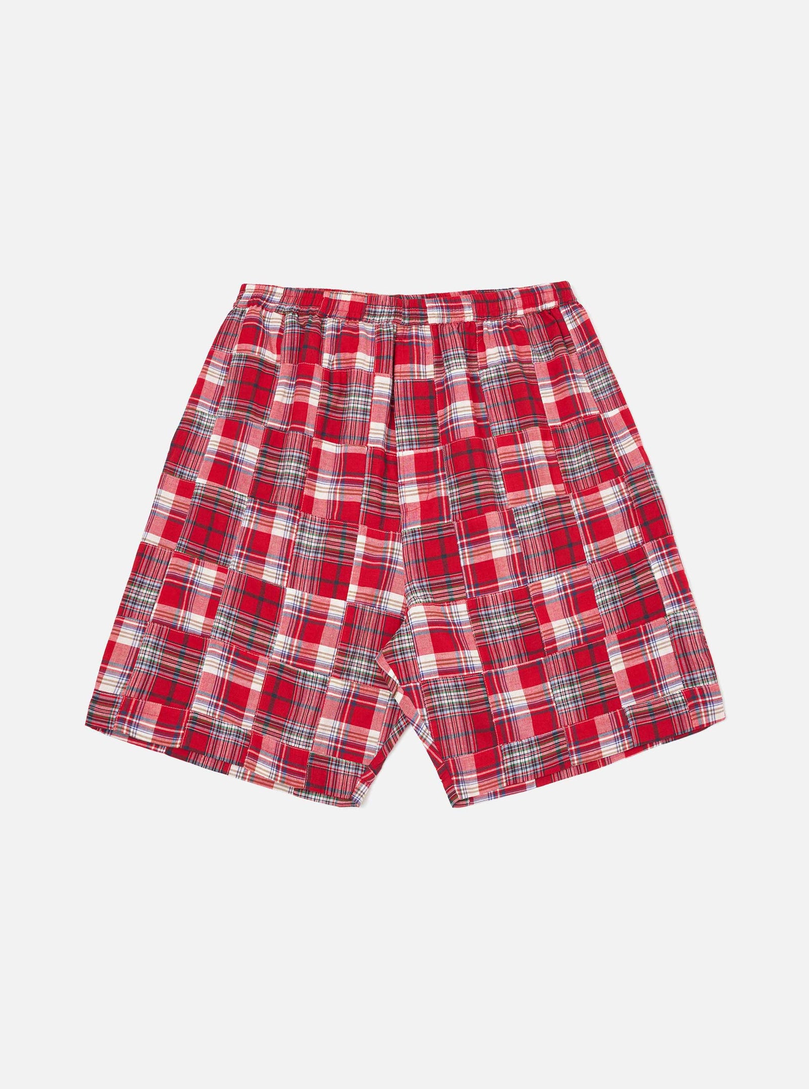 Red Patchwork Madras Pyjama Short