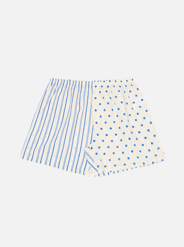 Ecru Block Dots & Stripes Boxer Short