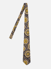 Olive Cape Block Print Tie