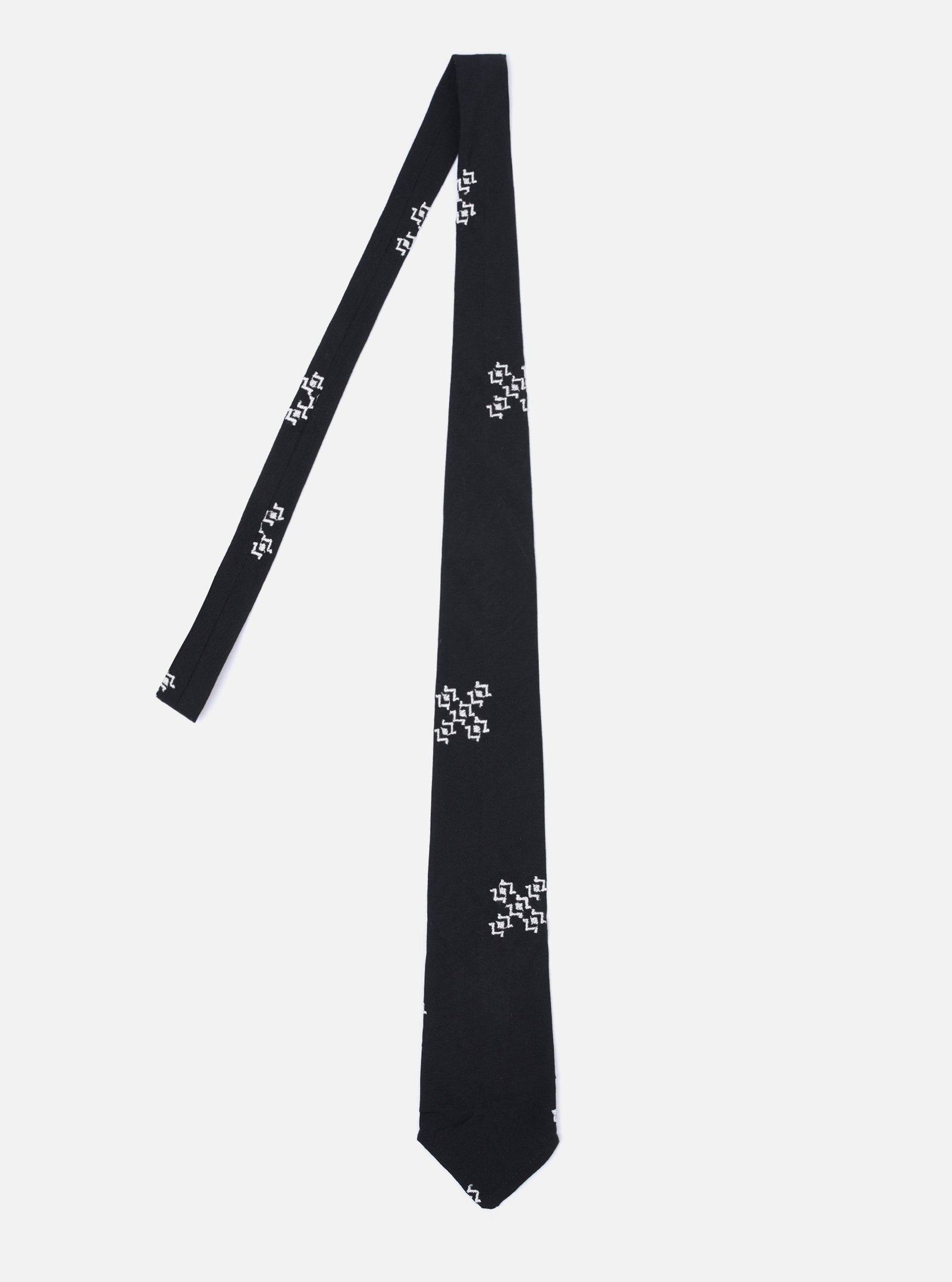 Embroidered Diamond Tie
