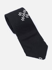 Embroidered Diamond Tie