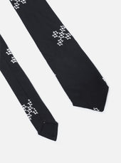 Embroidered Diamond Tie