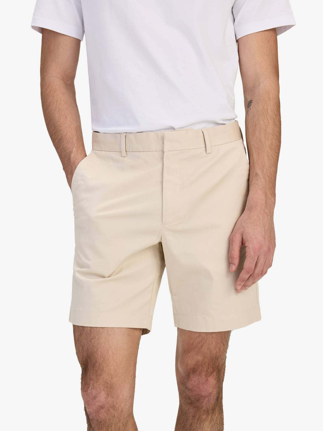 Sand Cotton Solid Shorts