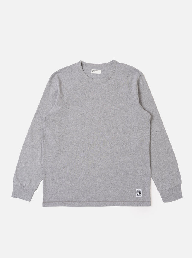 Grey Marl Recycled/Bio Jersey Henry L/S Tee