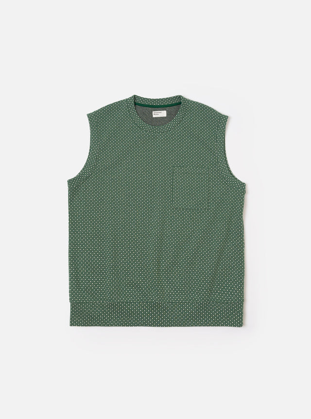 Green Argyll Jersey Sleeveless Crew
