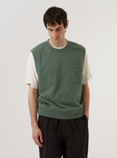 Green Argyll Jersey Sleeveless Crew