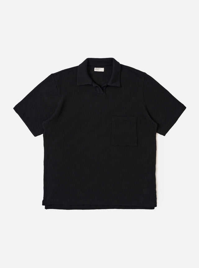 Black Fantasy Checkerboard Vacation Polo