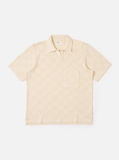 Ecru Fantasy Checkerboard Vacation Polo
