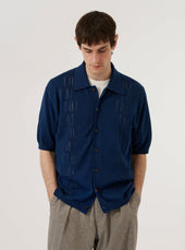 Cotton Lace Knit Jonny Knit Shirt