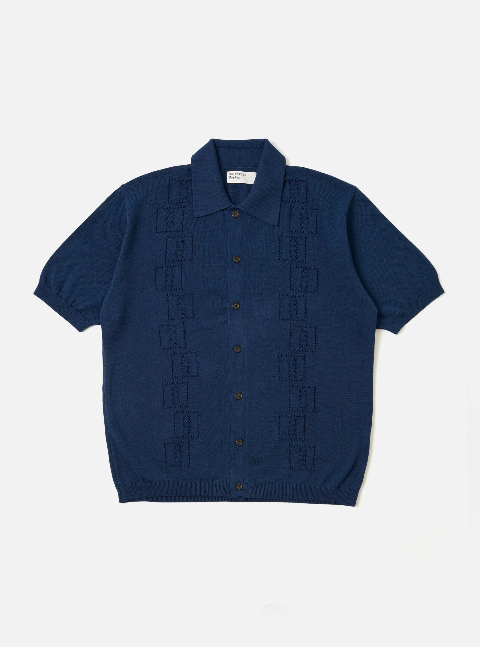 Cotton Lace Knit Jonny Knit Shirt