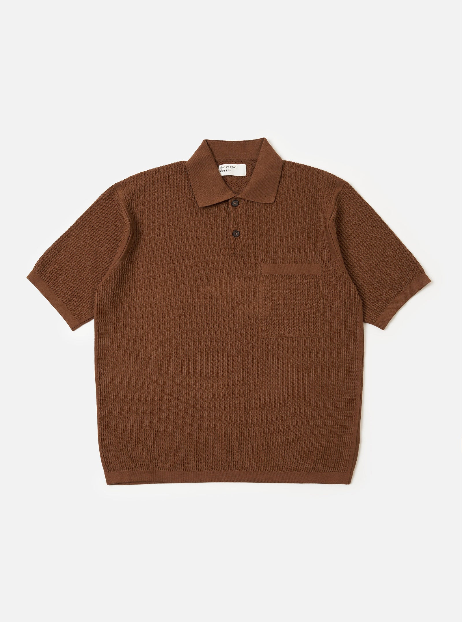 Fine Texture Tricot S S Knit Polo