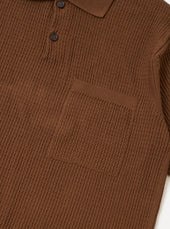 Fine Texture Tricot S S Knit Polo
