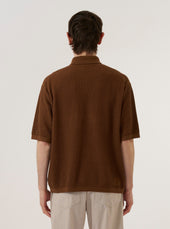 Fine Texture Tricot S S Knit Polo