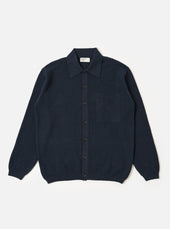 Navy Eco Cotton Knit Jacket