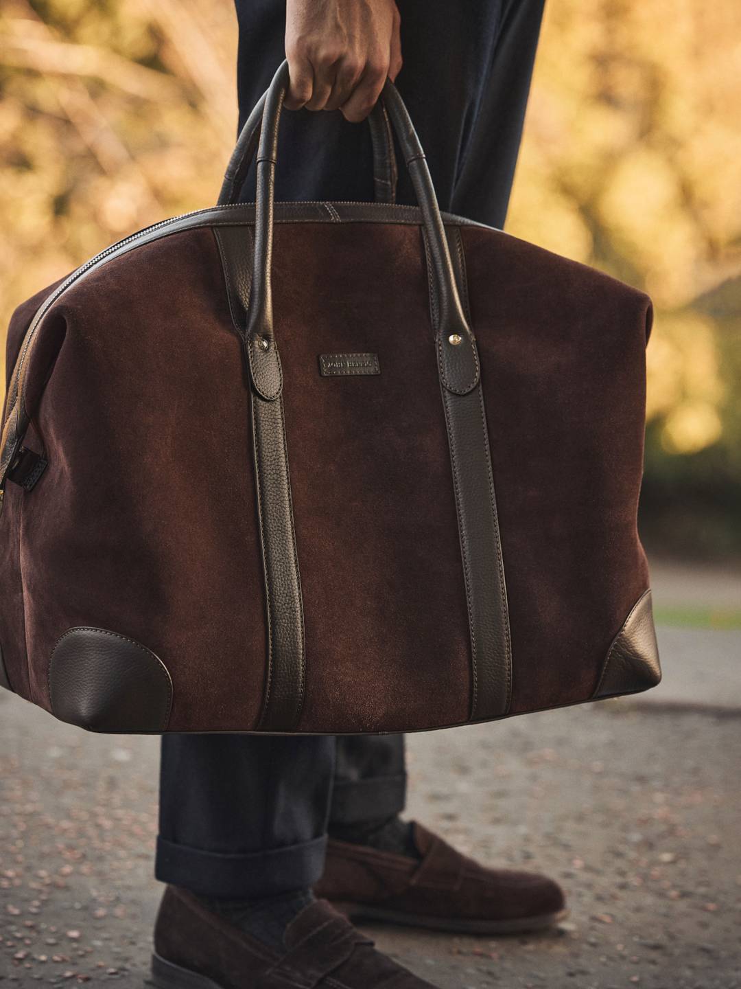 Brown Suede Weekend Bag