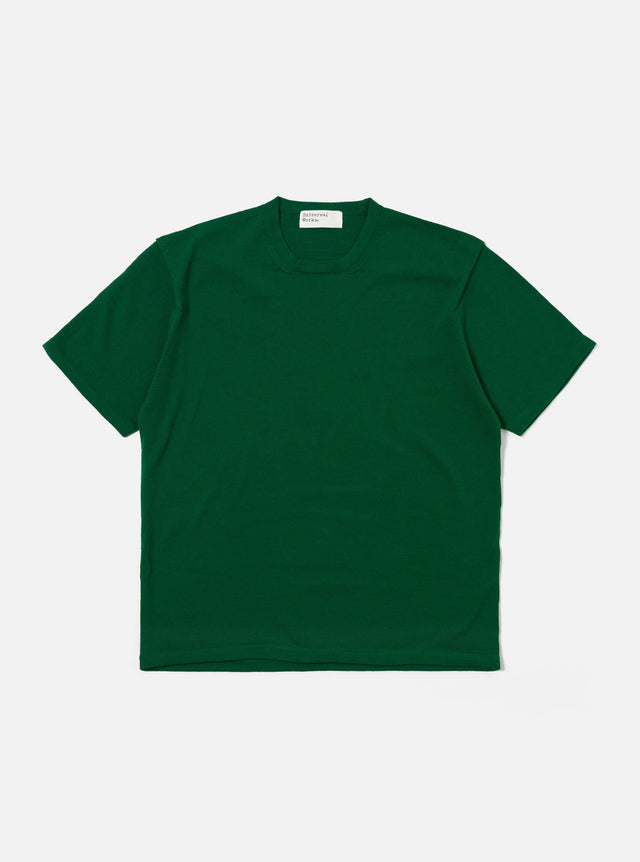 Green Merino Fine Knit Knit Tee