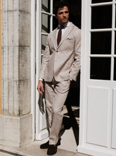 Beige Linen Suit